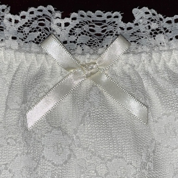WHITE Lolita Kawaii High waist Lace front Cotton Panties. Soft and sensual. - Picture 2 of 5